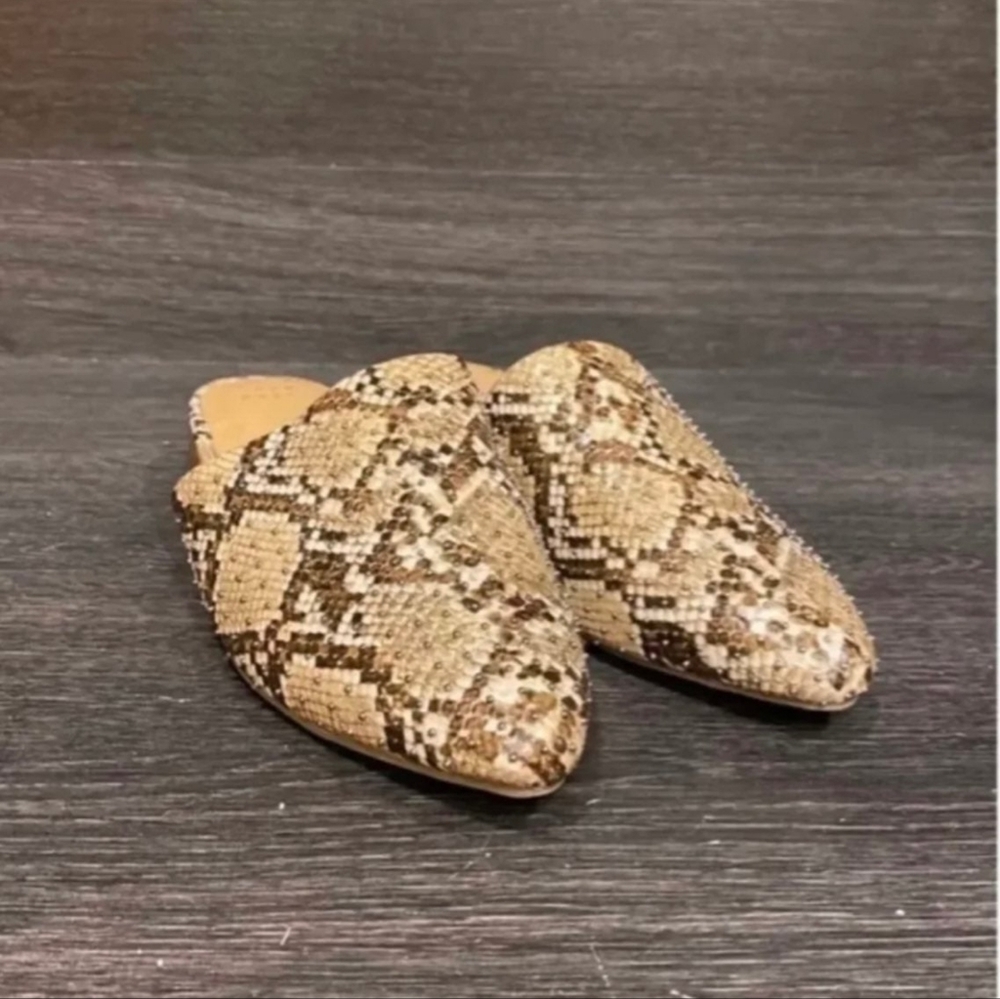 A New Day snake print studded mules 9 1/2